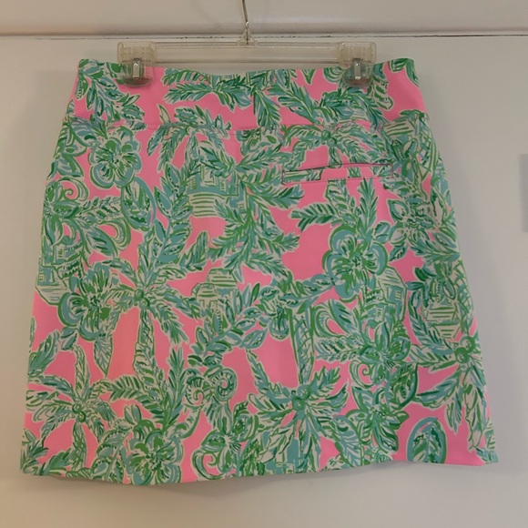 Lilly Pulitzer Pink and Green Floral Skirt - Picture 5 of 6